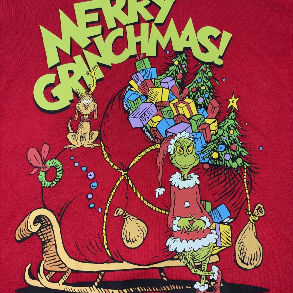 The Grinch Merry Christmas Women Med Sweatshirt View 2